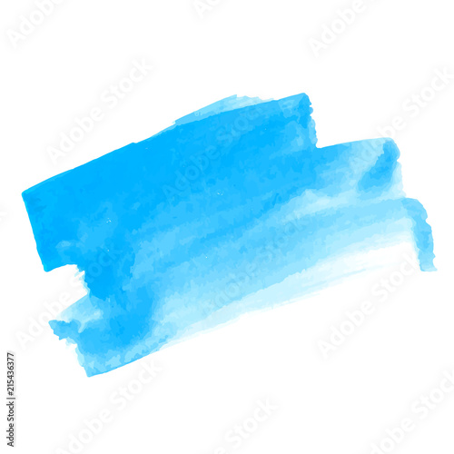 Vector hand drawn watercolor brush stain. Colorful painted stroke. Watercolor effect brushed background.