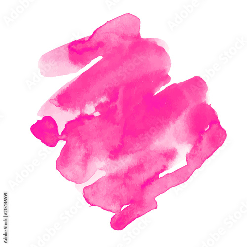 Vector hand drawn watercolor brush stain. Colorful painted stroke. Watercolor effect brushed background.