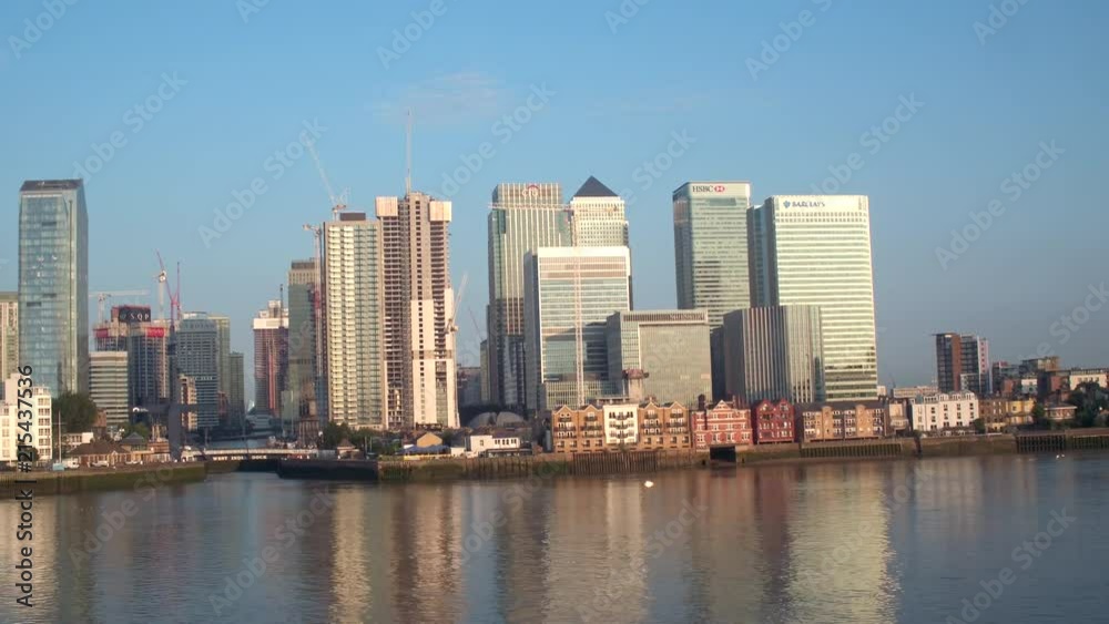 Drone shot of Canary Wharf. Drone shot of Canary Wharf.