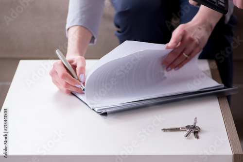 Mortgage agreement is being signed