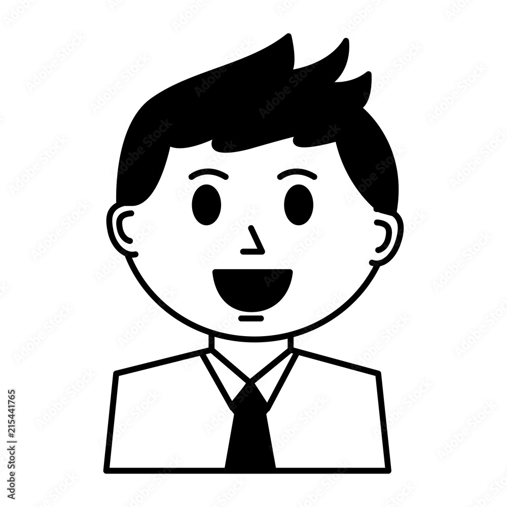 businessman worker portrait character cartoon businessman worker portrait character cartoon
