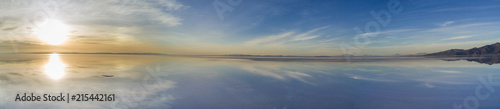 Aerial Uyuni reflections are one of the most amazing things that a photographer can see. Here we can see how the sunrise over an infinite horizon with the Uyuni salt flats making a wonderful mirror. © abriendomundo