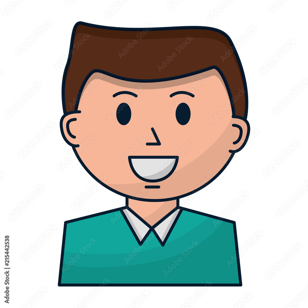 business man employee portrait character
