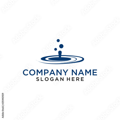 Water ripple logo design