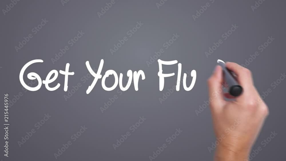 Get Your Flu Shot - concept with hand writing. Man writing.Words red circled. Business, technology, internet concept. Film look. 4k Get Your Flu Shot - concept with hand writing. Man writing.Words red circled. Business, technology, internet concept. Film look. 4k