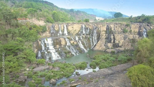 Vietnamese central highland with Pongour waterfall photo