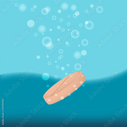 Medical Drug Drop Water Bubble Vector
