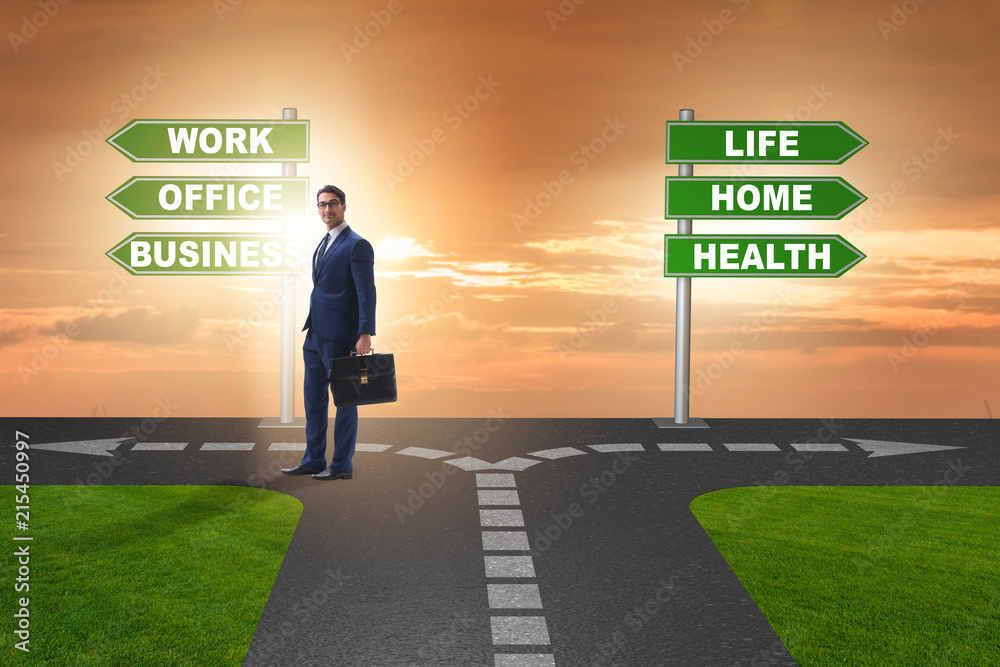 Work life or home balance business concept Work life or home balance business concept