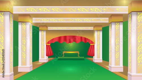 Stateroom Green Luxury Design Background Vector