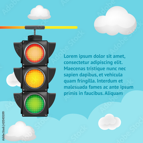 Traffic Light Sky Background Template