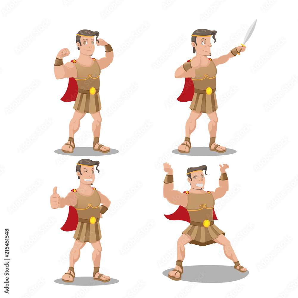 Ταπετσαρία Hercures God Hero Cartoon Character Vector
