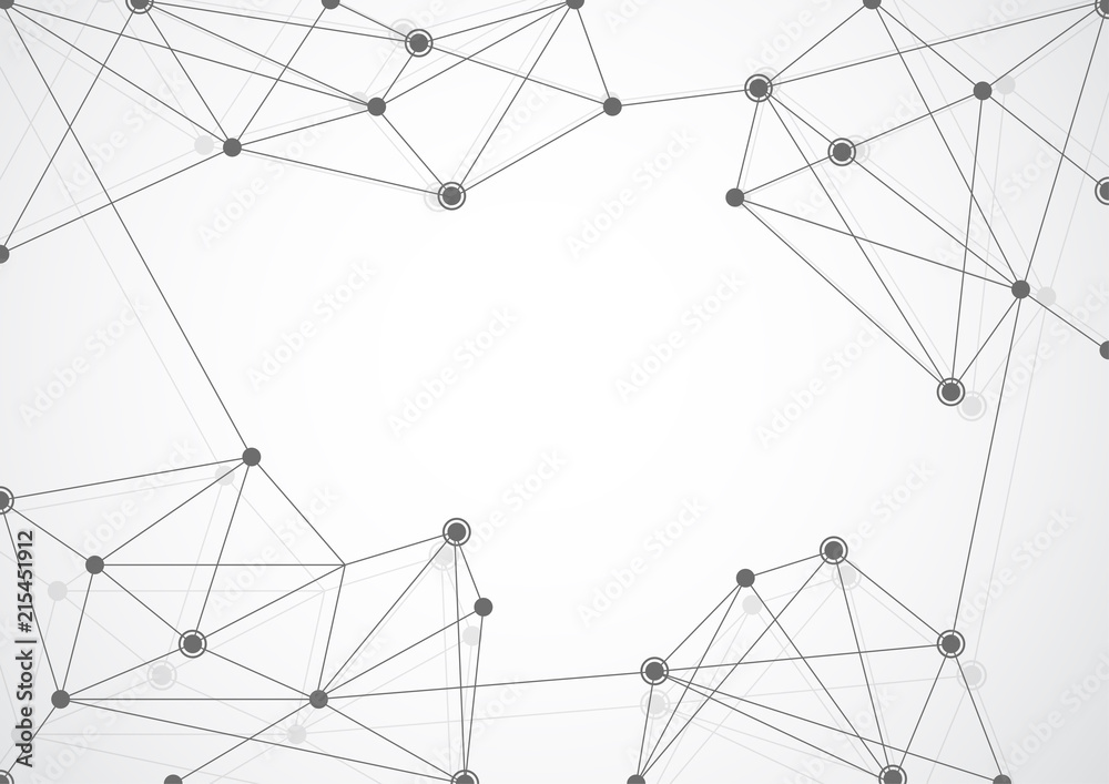 Abstract connecting dots and lines. Connection science background. Vector illustration Abstract connecting dots and lines. Connection science background. Vector illustration