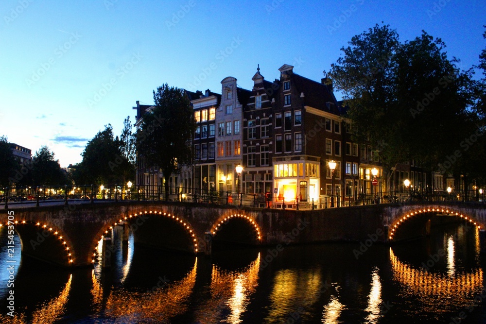 Netherland  Amsterdam Holand Night