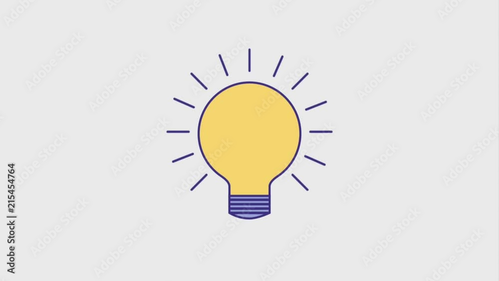 light bulb idea creativity innovation animation hd