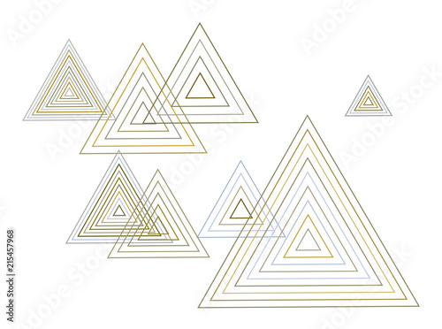 Abstract colored geometric triangle pattern. Shape, decoration, details & vector.
