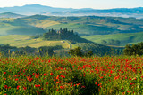 Beautiful landscape of hilly Tuscany in Italy