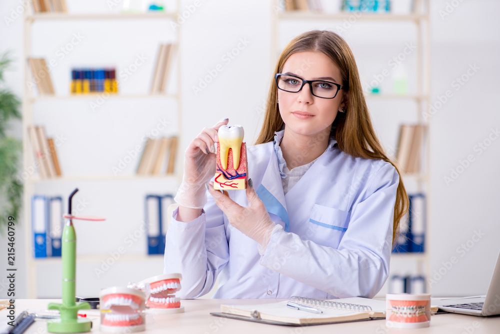 Dentistry student practicing skills in classroom Dentistry student practicing skills in classroom