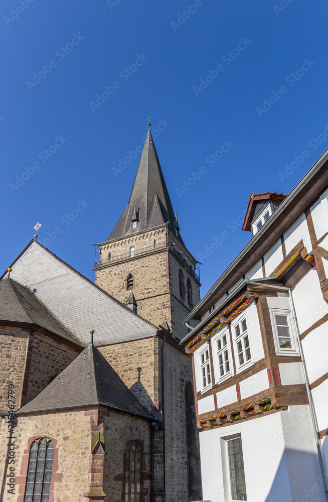 Pfarrkirche church in the historic center of Warburg, Germany