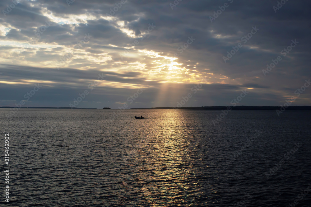 Fototapeta premium atardecer rio 