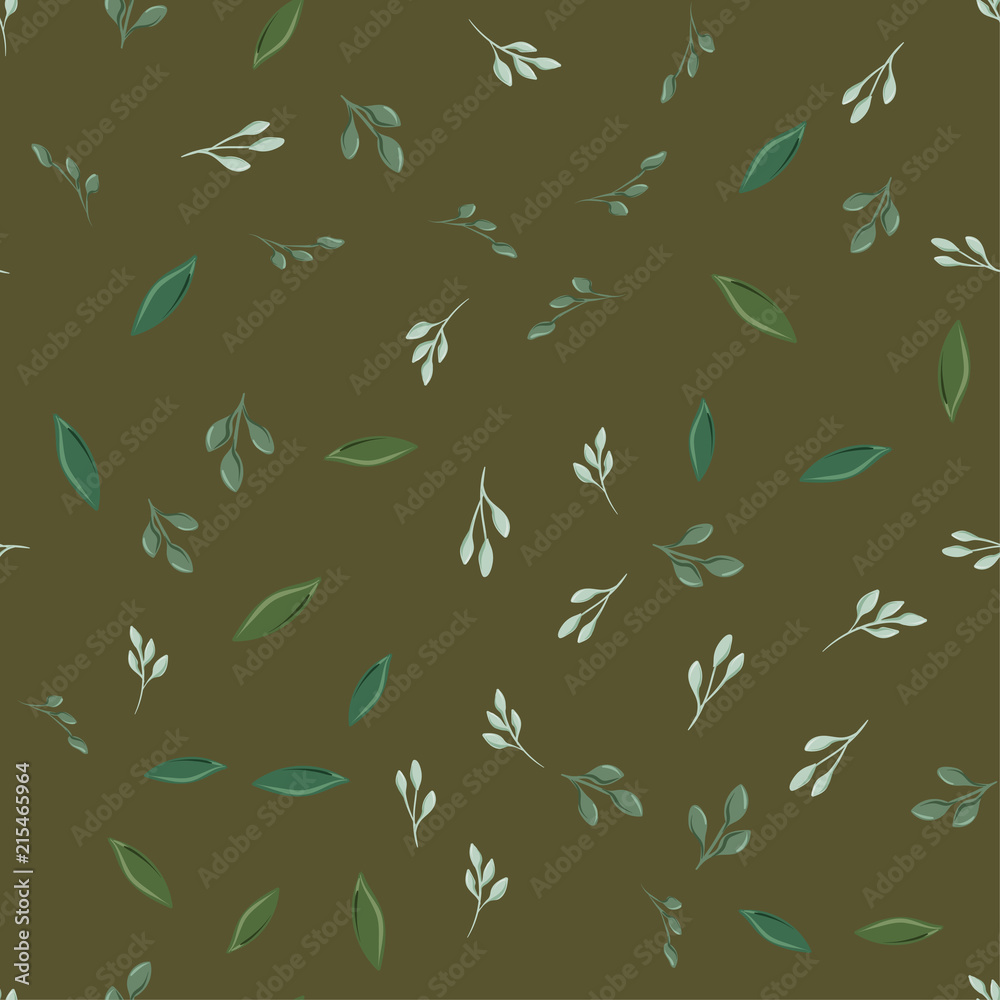 seamless pattern with different leaves seamless pattern with different leaves