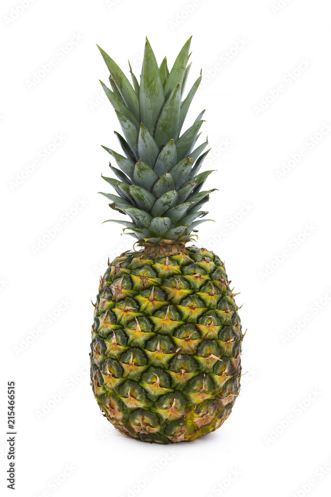 tropical summer fruit, pineapple isolated on white tropical summer fruit, pineapple isolated on white