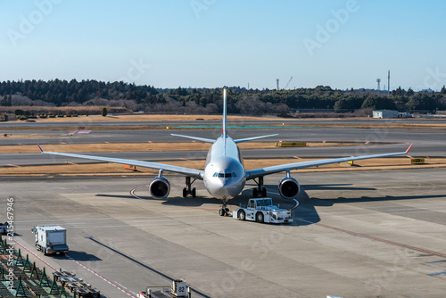  Airplane taxiing at the airport