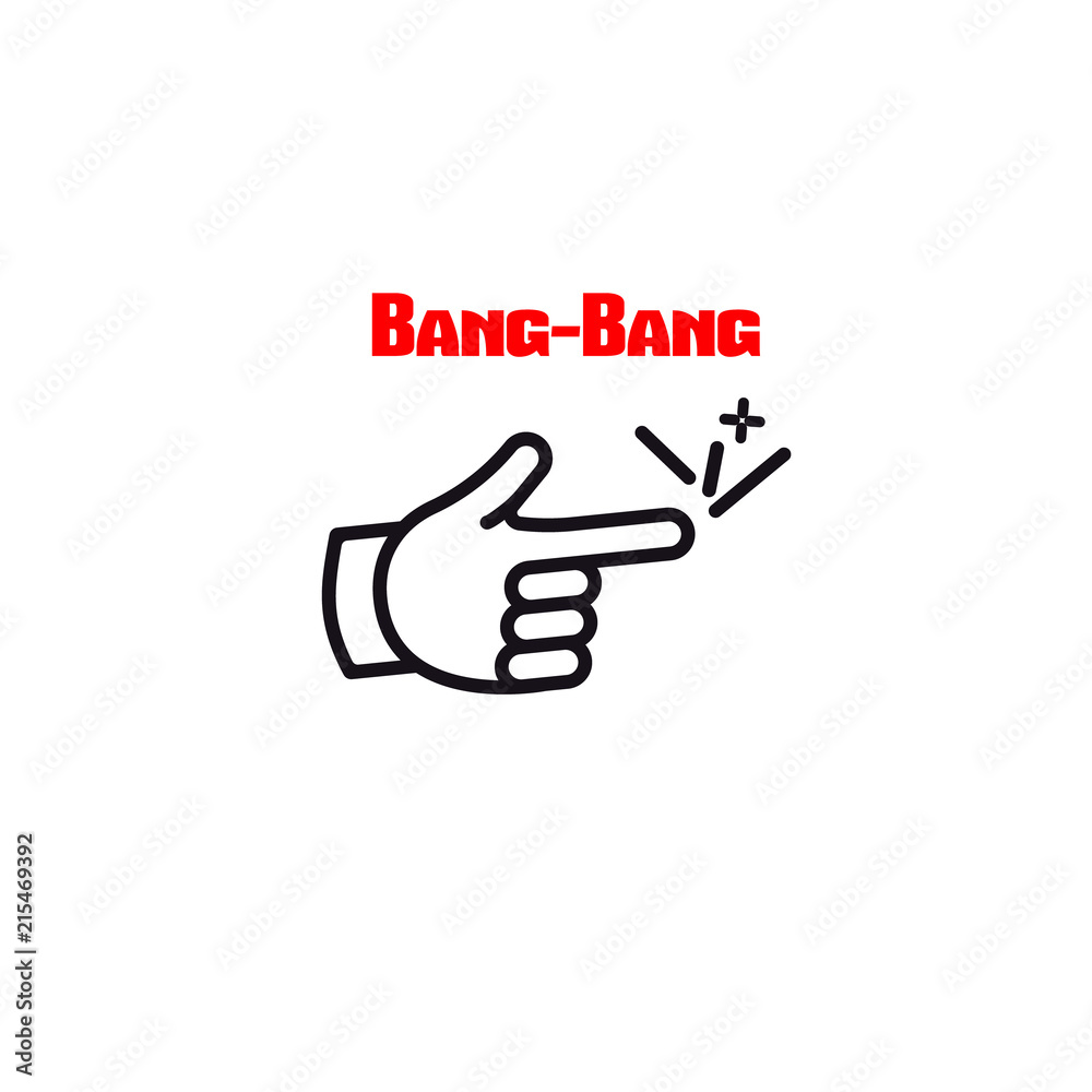 bang-bang finger comic icon bang-bang finger comic icon