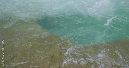 Slow motion of river coursing down stream at Eagle Falls, Washington State. photo