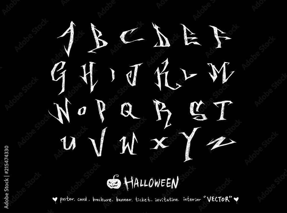 할로윈 포스터 / 손으로 그린 할로윈 그림