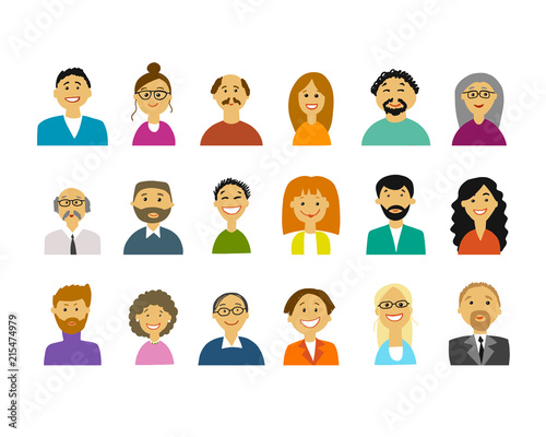 Business people, set of simple icons for ypur design