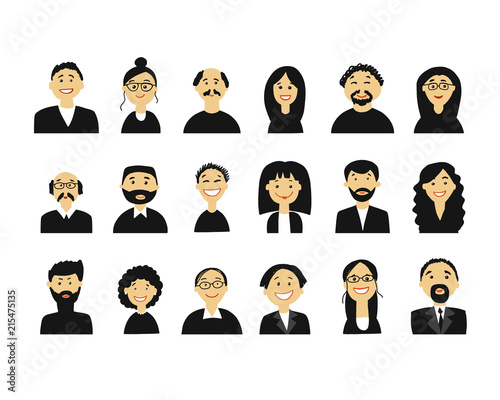 Business people, set of simple icons for ypur design