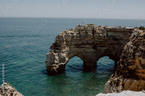 Praia da Marinha. Navy Beach - Algarve. According to Michelin guide it's one of the most beautiful beaches of Portugal, in all of Europe and the World. Awarded with the distinguished Golden Beach .