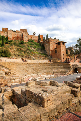 alcazaba, teatro romano, malaga, espagne photo