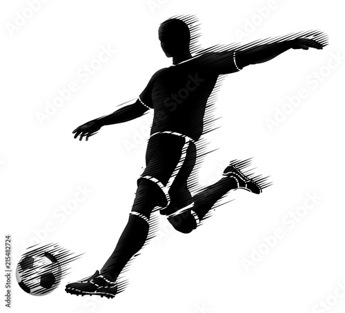 Soccer Football Player Sports Silhouette Concept