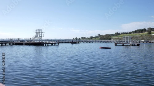 Eastern Beach Geelong Victoria Australia. Beautiful day at the boardwalk. photo