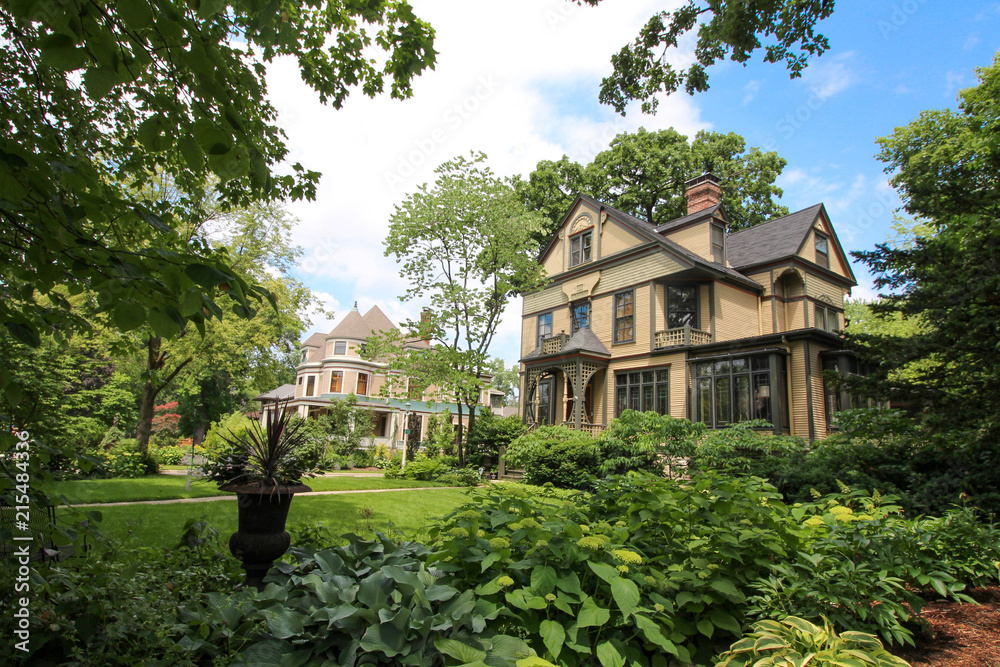 USA / Chicago - Houses in Oak park village USA / Chicago - Houses in Oak park village