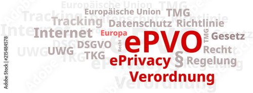 Schriftzug ePVO europäische ePrivacy Verordnung