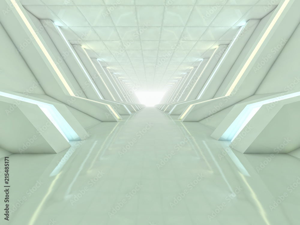 Abstract modern architecture background. 3D rendering