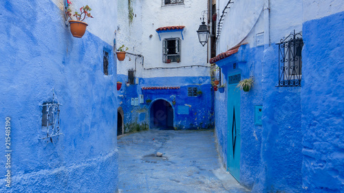 Beautiful blue medina of Chefchaouen city in Morocco, North Africa © CanYalicn