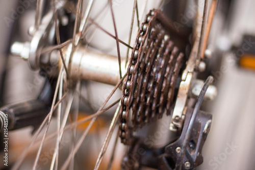 close-up of a bicycle chain