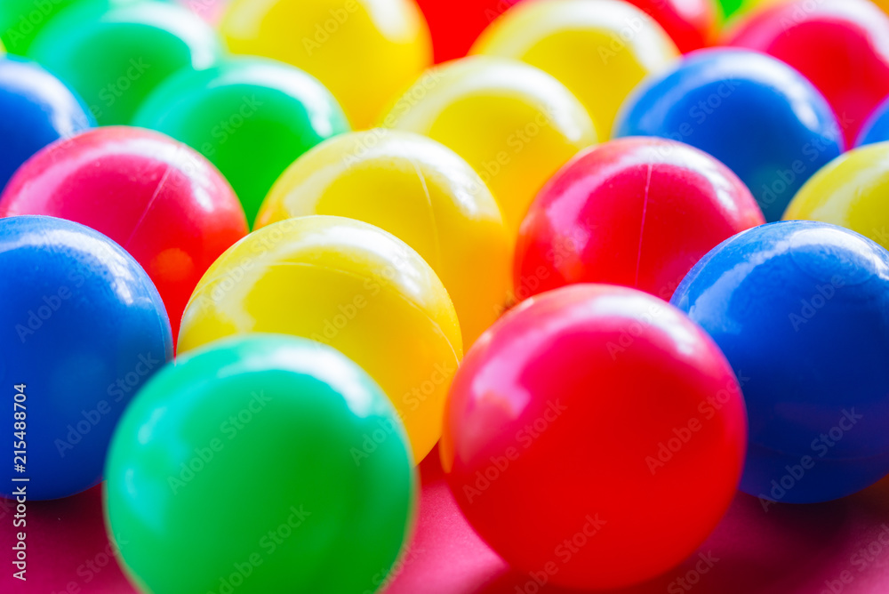 close-up of various colored balls with blurred background close-up of various colored balls with blurred background