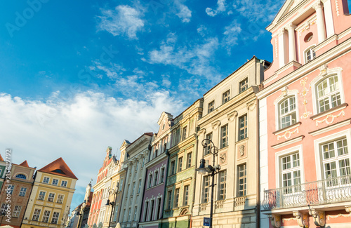 magnificent ancient architecture in the style of the Renaissance. Colorful and so different buildings of the ancient city of Poznan. © andriushchenko