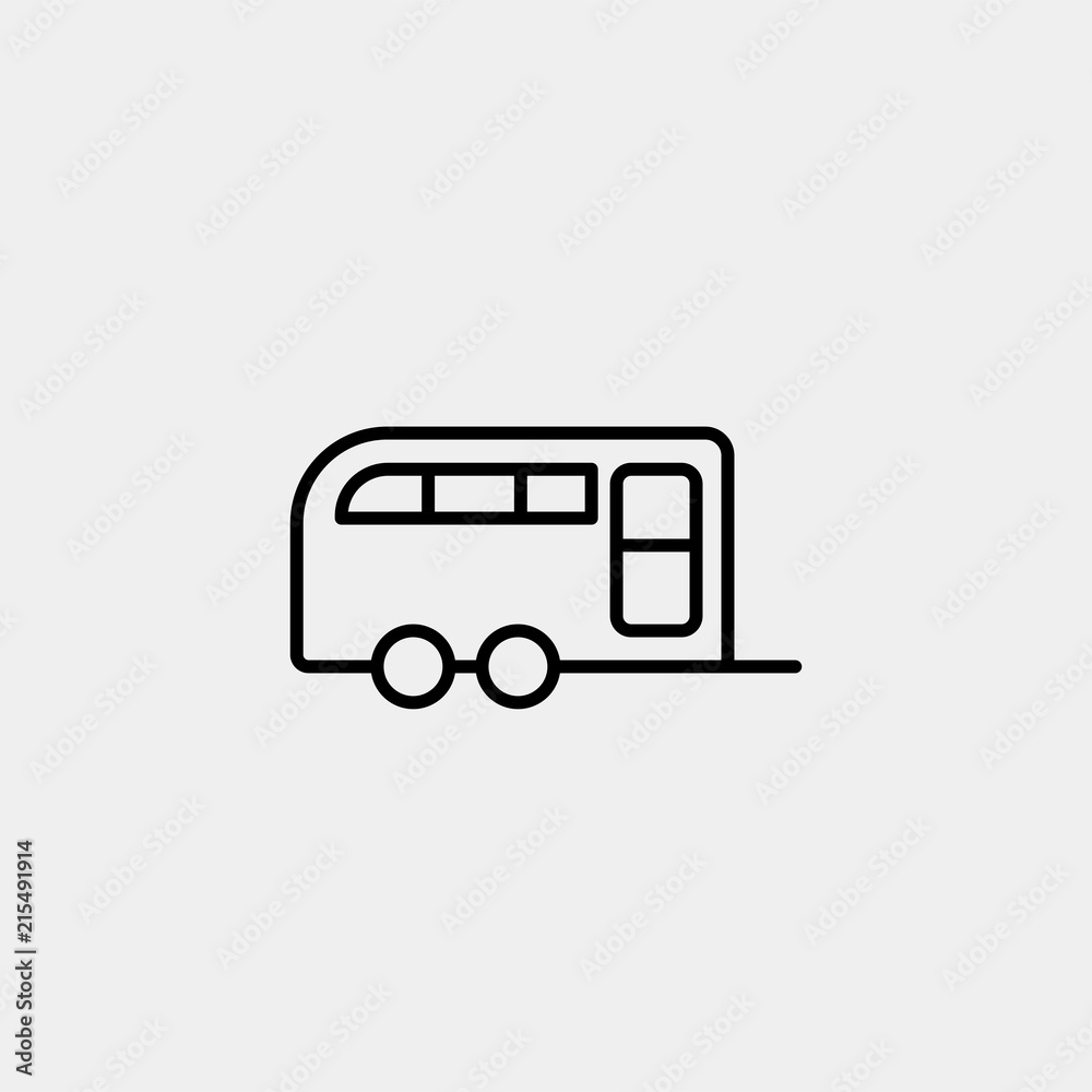 Recreation Vehicle Vector Icon Recreation Vehicle Vector Icon