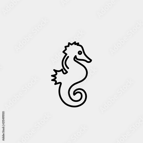 ocean seahorse Vector Icon