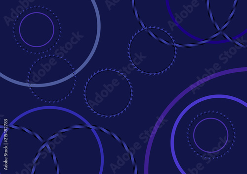 Abstract blue background with circles.