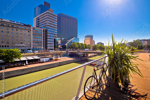 Photography City of Vienna Dandube river waterfront view