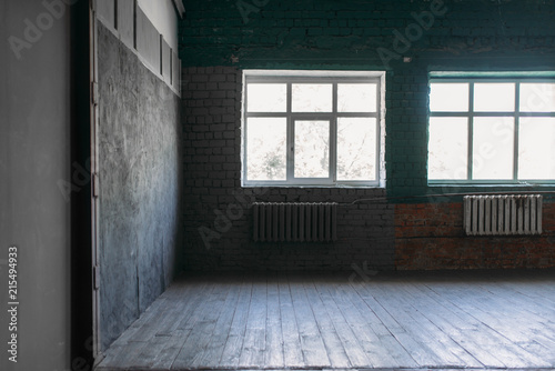 Photo studio with large windows and circle walls