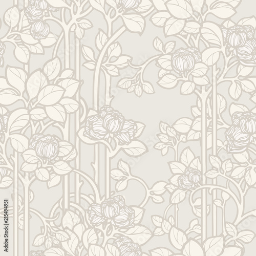 Floral seamless pattern. Flowers roses illustration