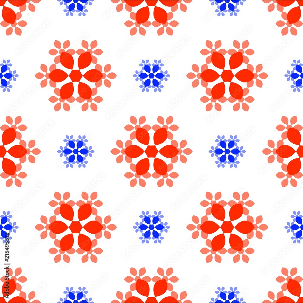 Seamless flower patterns, vector