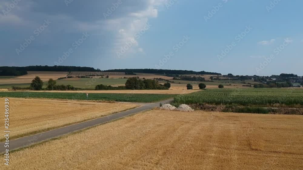 Drone shot. Thy-le-Château, Belgian countryside three Drone shot. Thy-le-Château, Belgian countryside three